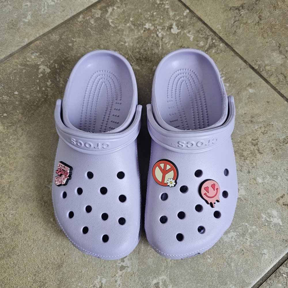 CROCS Kids' Fun Lavender Slippers